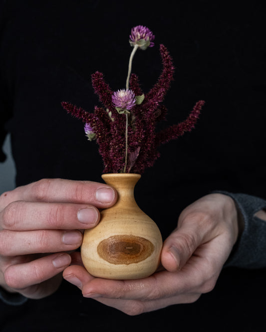 Hand-turned Wooden Bud Vase