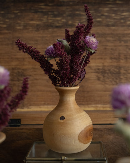 Hand-turned Wooden Bud Vase