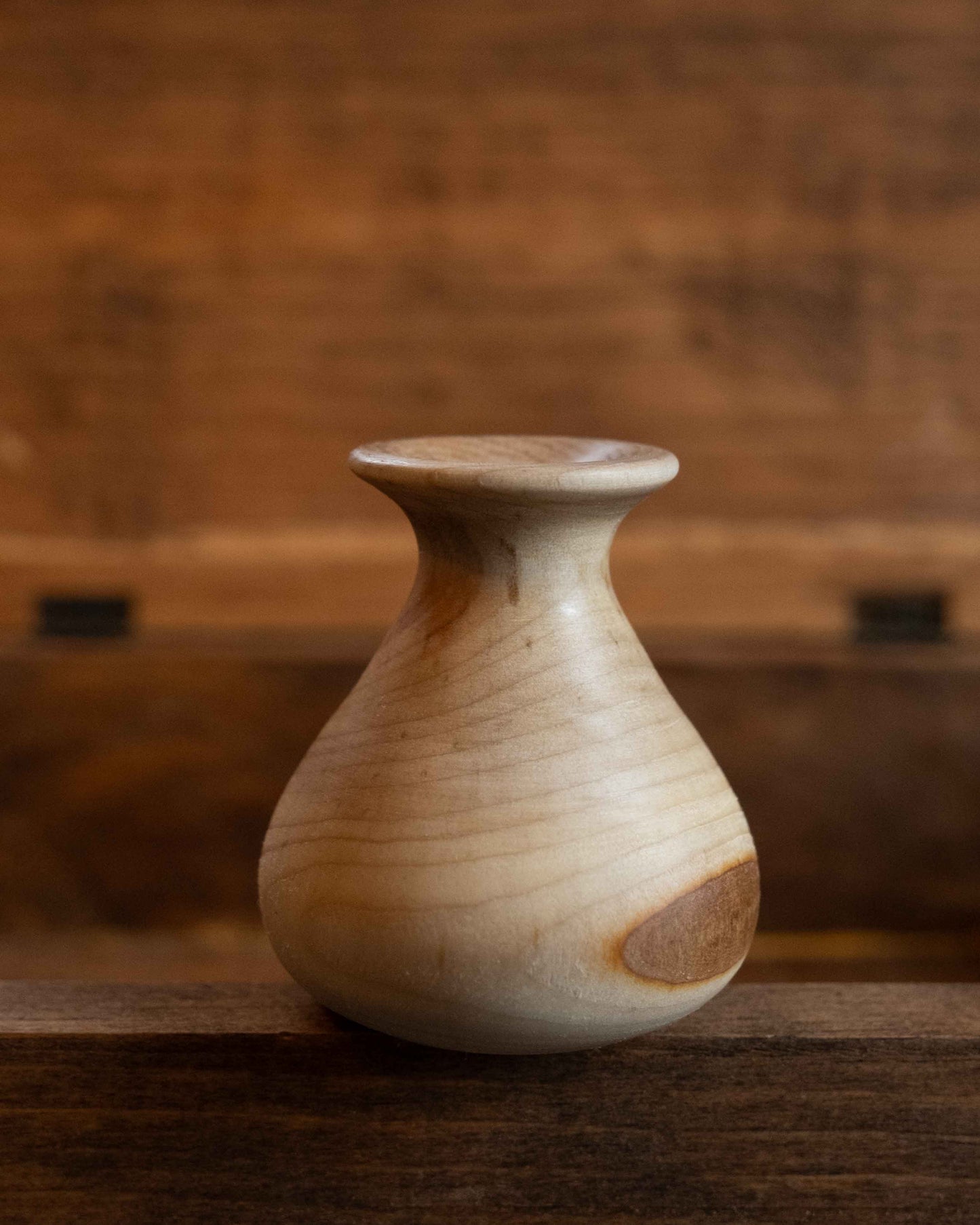 Hand-turned Wooden Bud Vase