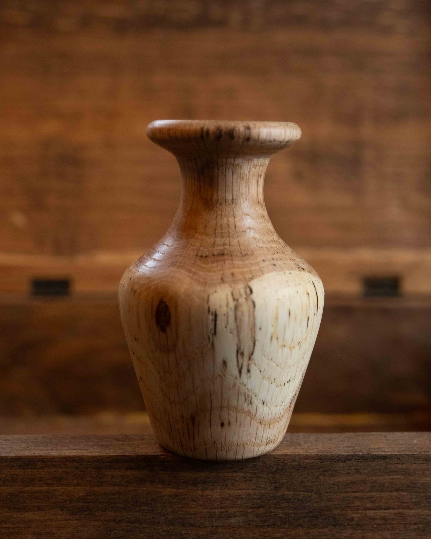 Hand-turned Wooden Bud Vase