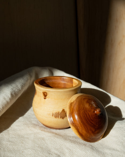 Apple Wood Ring Box - aka - The honey pot