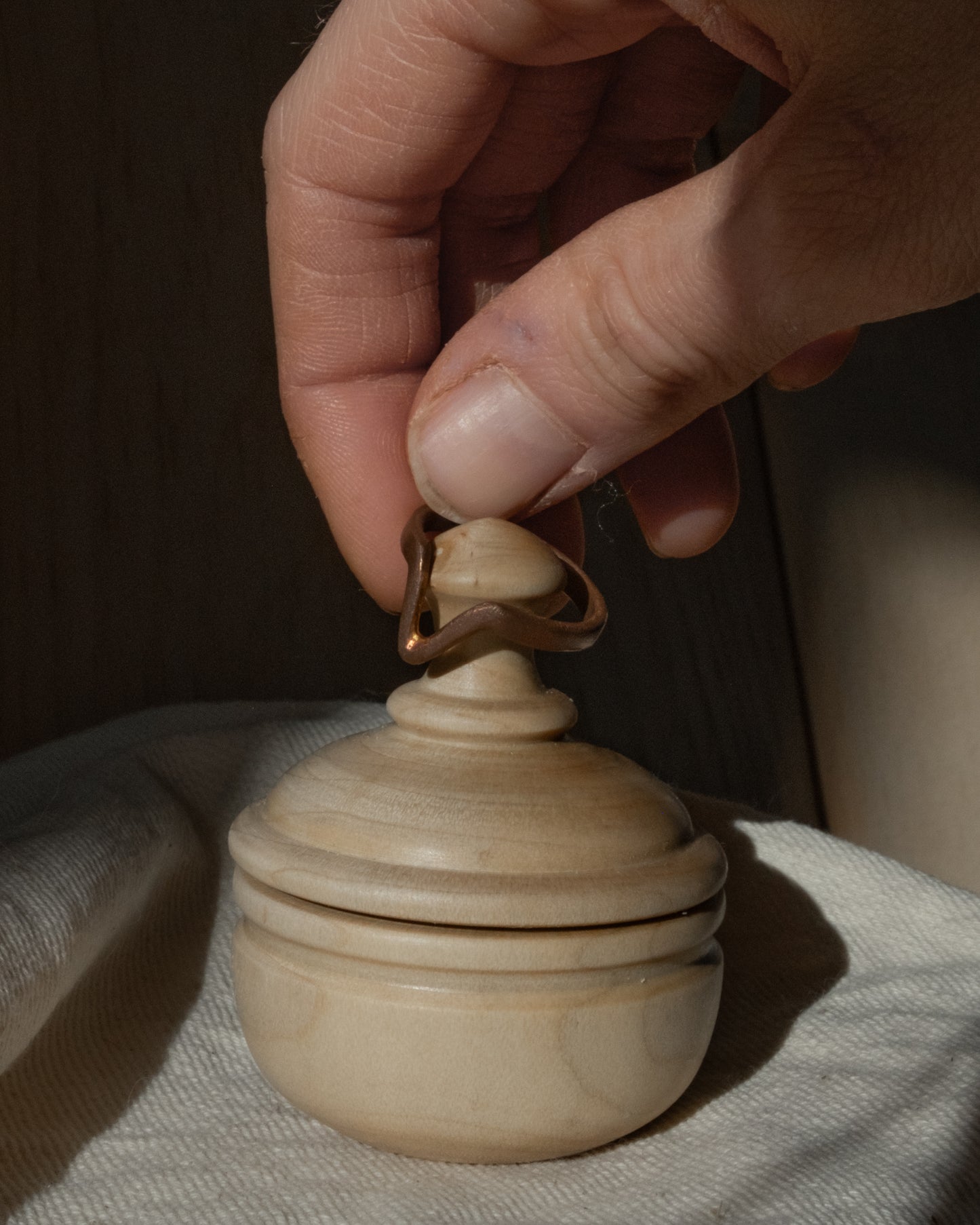 Maple Wooden Ring Box