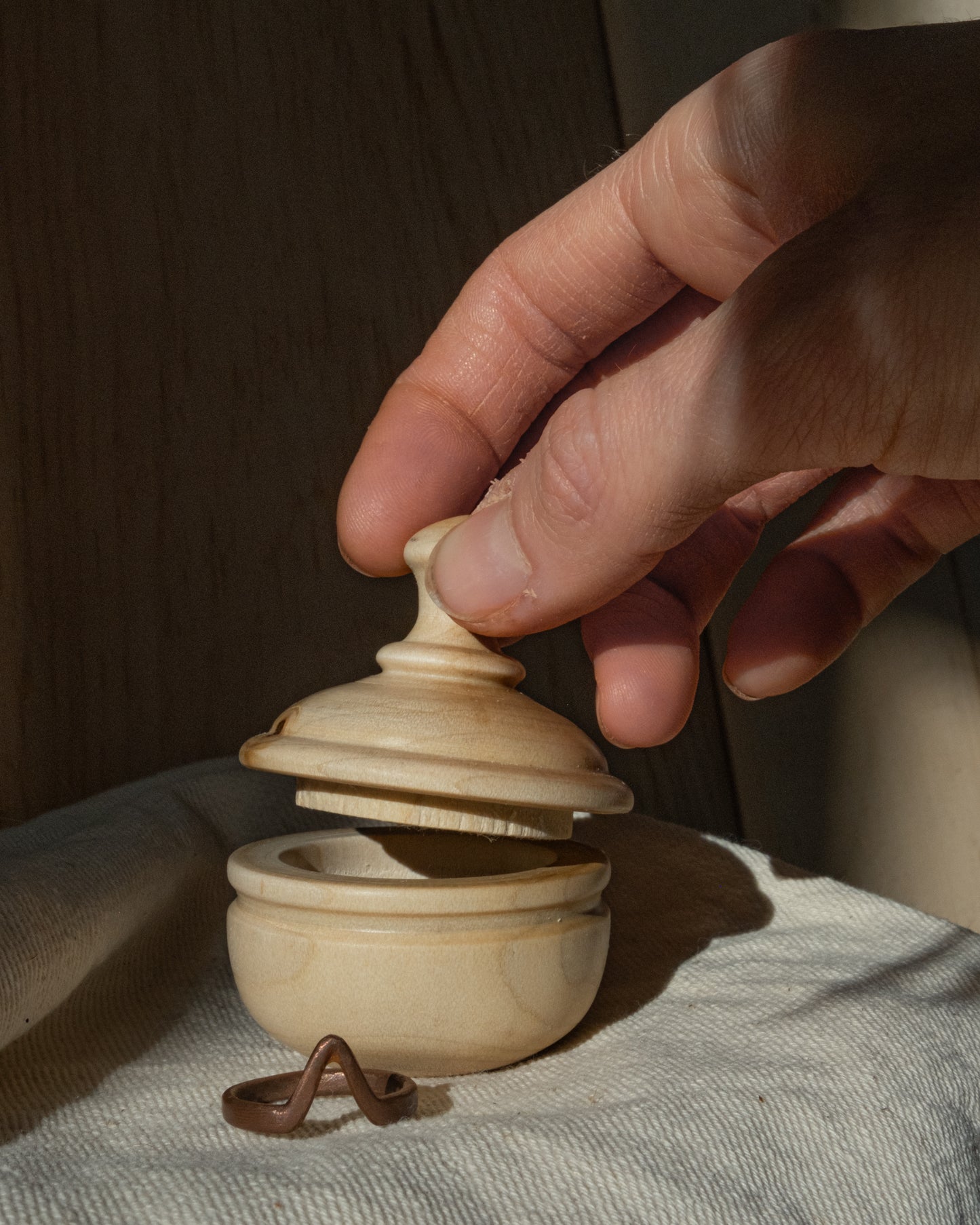 Maple Wooden Ring Box