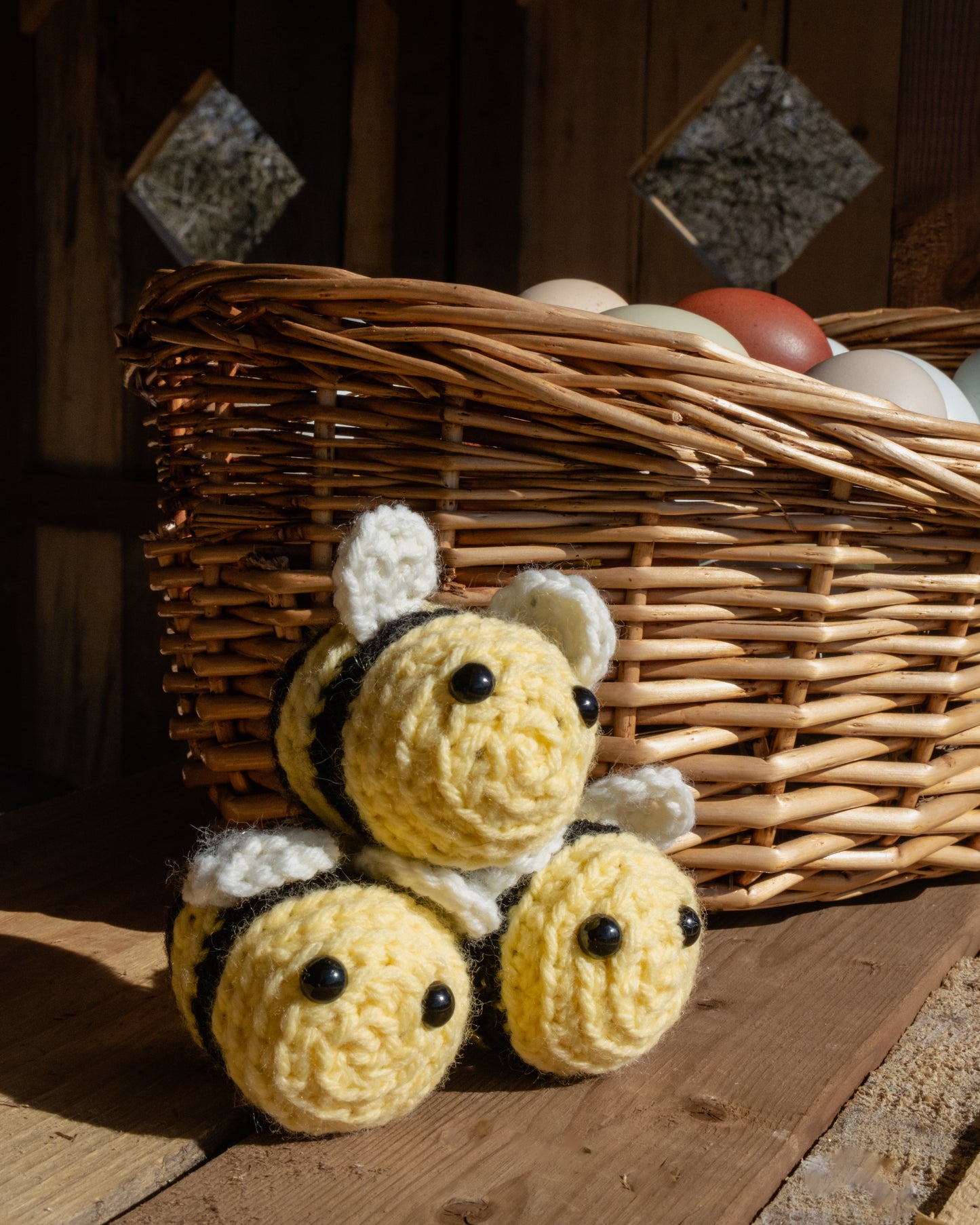 Handmade Crocheted Honey Bees