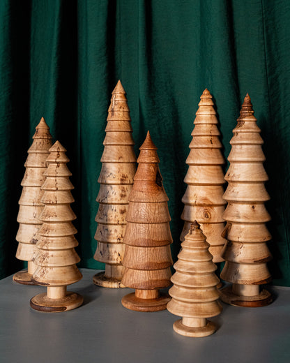 Handmade Wood Turned Christmas Trees