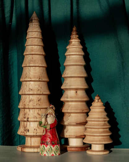 Handmade Wood Turned Christmas Trees