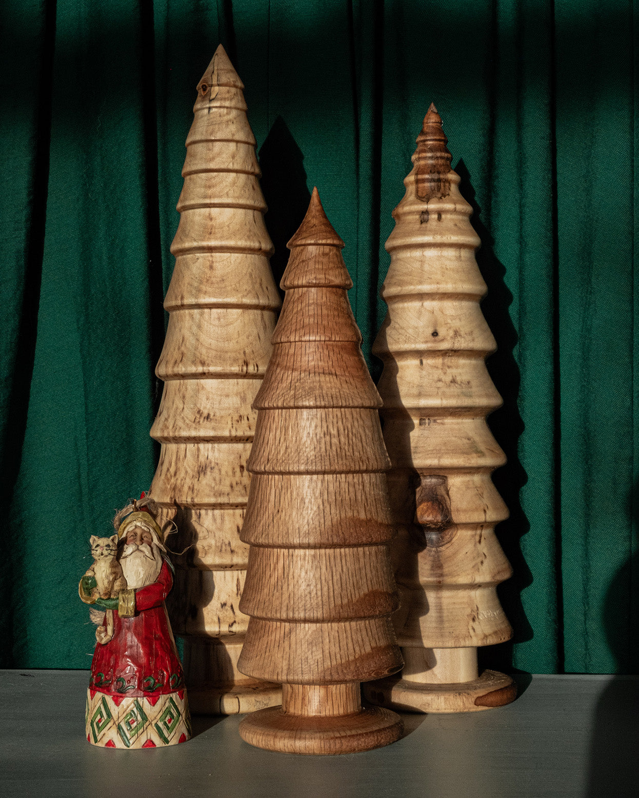 Handmade Wood Turned Christmas Trees